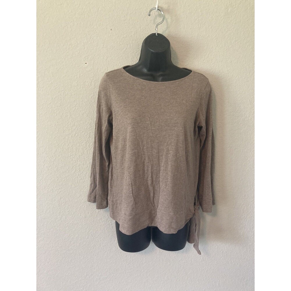 J.Jill Pure Jill Top Womens Size XS Tie Side Brown